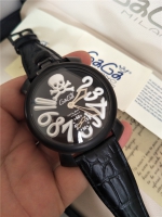 gaga watch big dial skull gaga milano watch leather strap mechanical watches