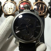 Newest style Neymar same paragraph skull gaga watch big dial manual mechanical watch popular luxury gaga milano watch for men