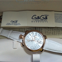 Gaga Milano Manuale 48mm GOLD PLATED Gaga Milano 5010.3 Luxury Leather Strap Gaga Watch