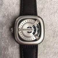 2017 luxury watch Fashion Sevenfriday watch M1-1 Silver Rhodium 47mm Mechanical watch Men and Women Gift wristwatch