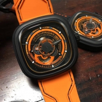 SevenFriday P3/07 KUKA III Edition Watch 47mm Dial 82s7 movement orange rubber strap / black leather strap for choose