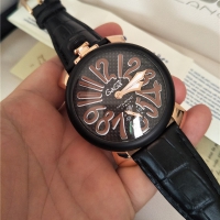 Gaga Milano 48mm PVD Ref.5014.01S Fashion Style Gaga Watch 3D Number Unisex Mechanical Watch