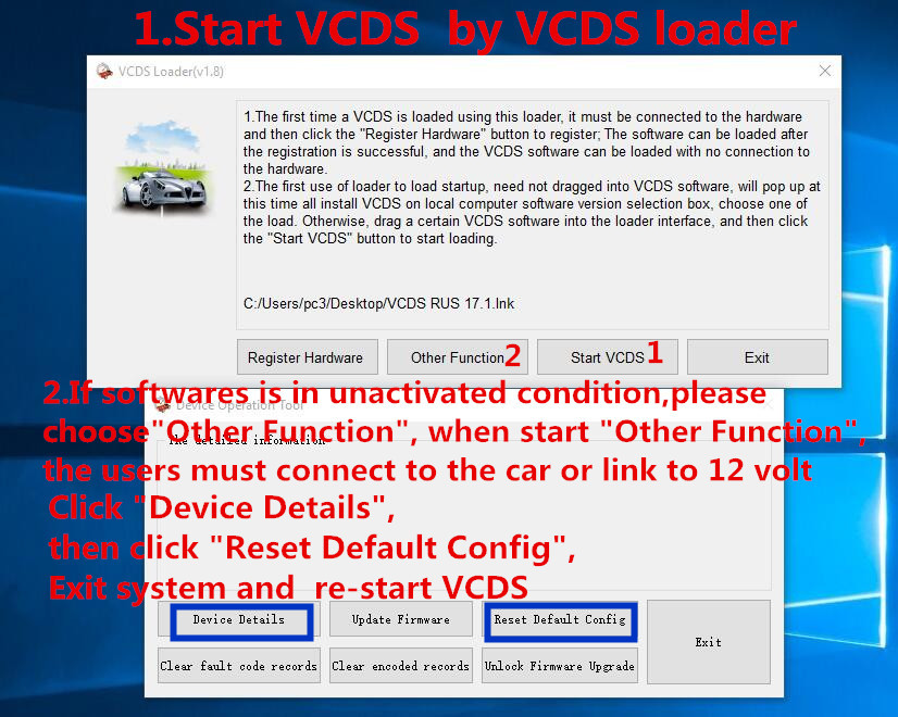 vcds lite port status ok interface not found