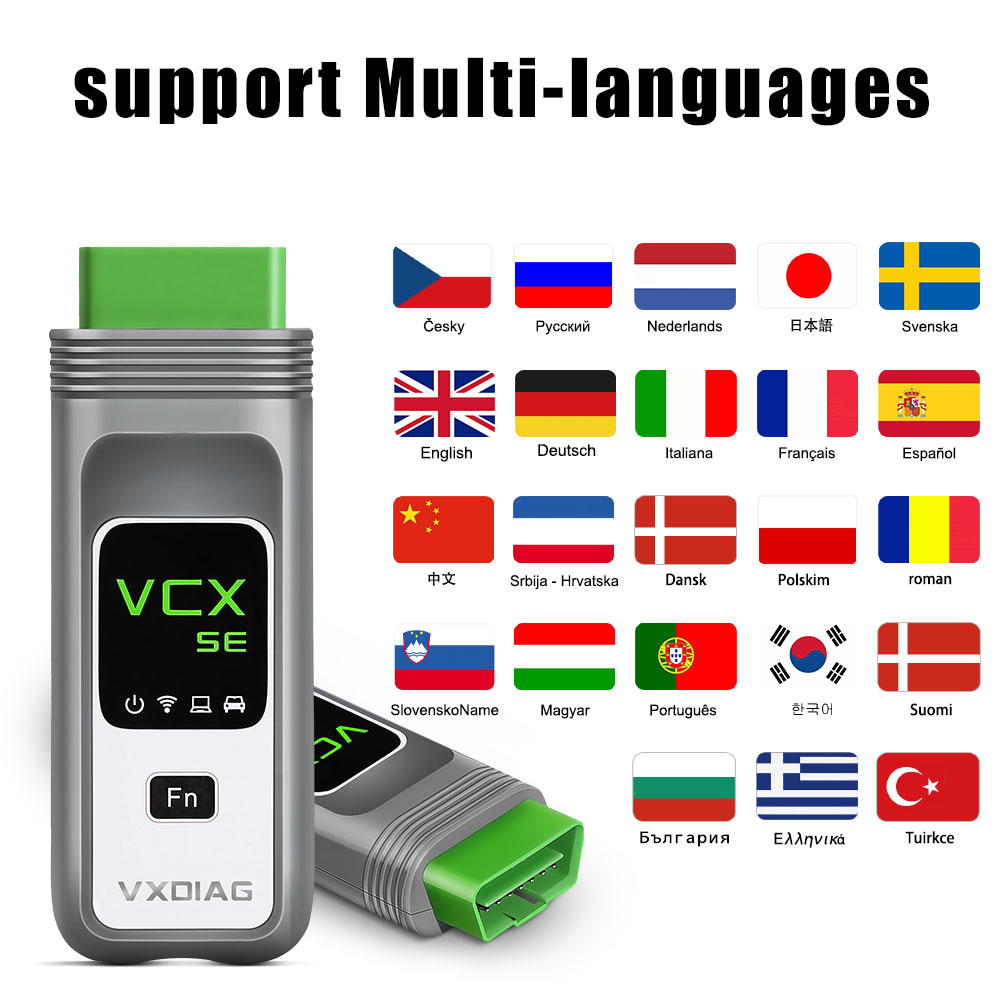 VXDIAG VCX SE BENZ languages