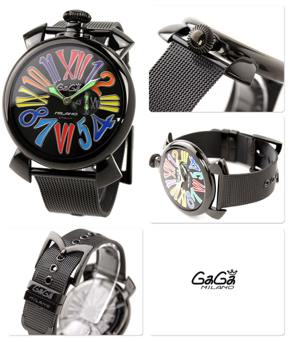 Gaga Milano Slim PVD 46mm 5082.01 Fashion Stainless Steel Wrist Watch